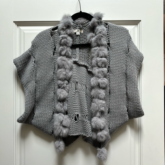 Gorgeous Shrug with Pom Poms - Picture 1 of 4